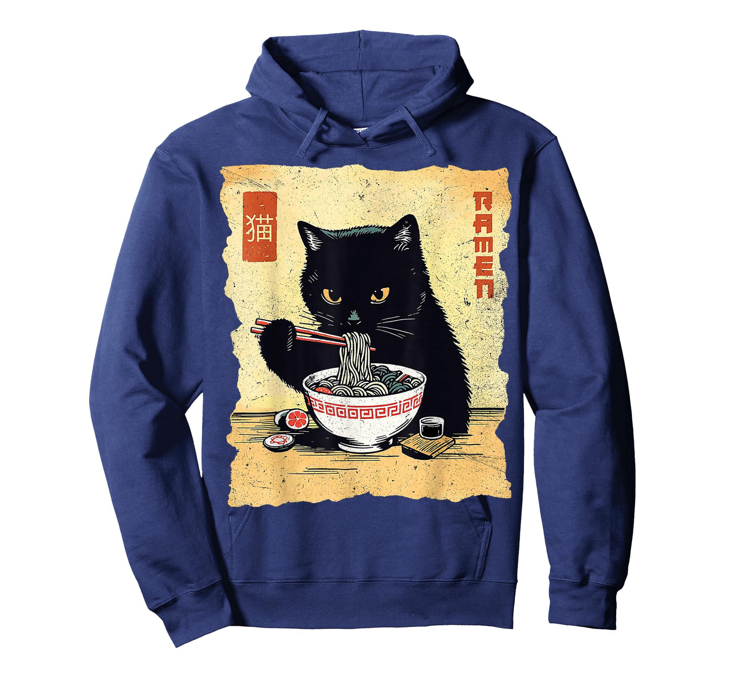 Kawaii Cat Eating Ramen Noodles Funny Anime Gift Girls Teens T-Shirt
