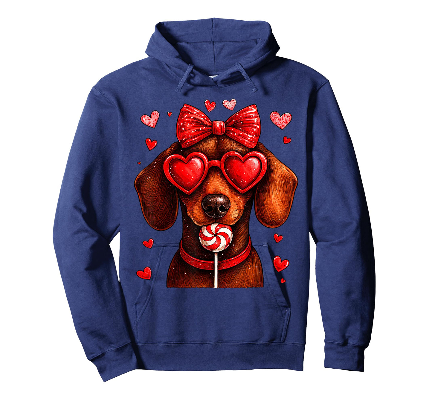 Cute Dachshund Valentine Heart Candy Valentines Day Girl Kid T-Shirt