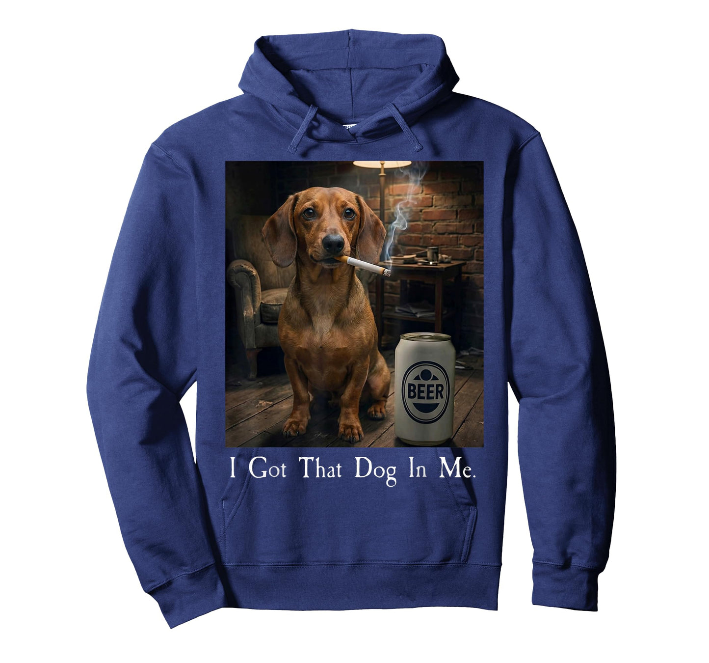 I Got That Dog in Me Funny Dachshund Smoking Beer Meme T-Shirt