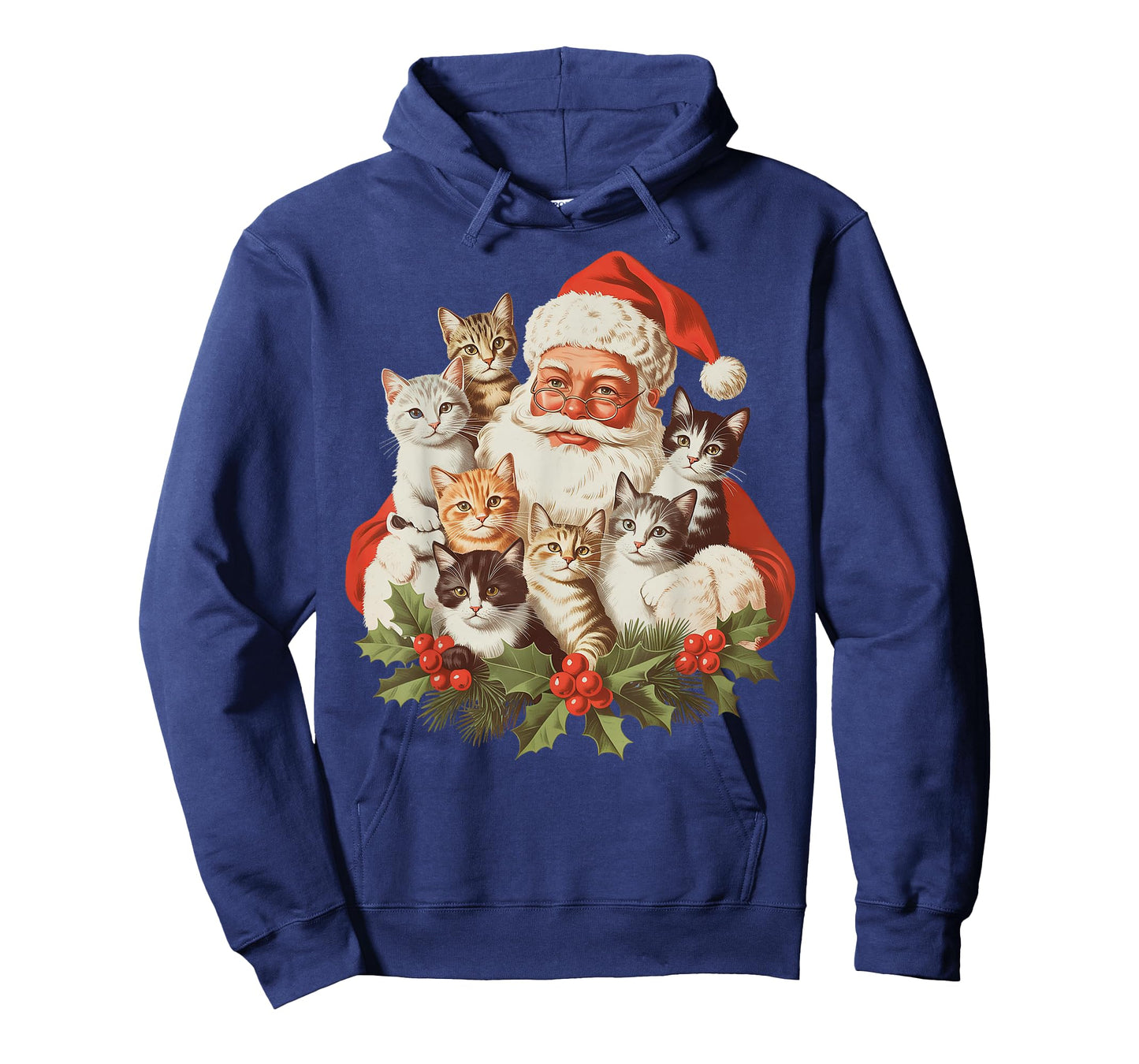 Santa Claus and Kittens Cats Christmas T-Shirt