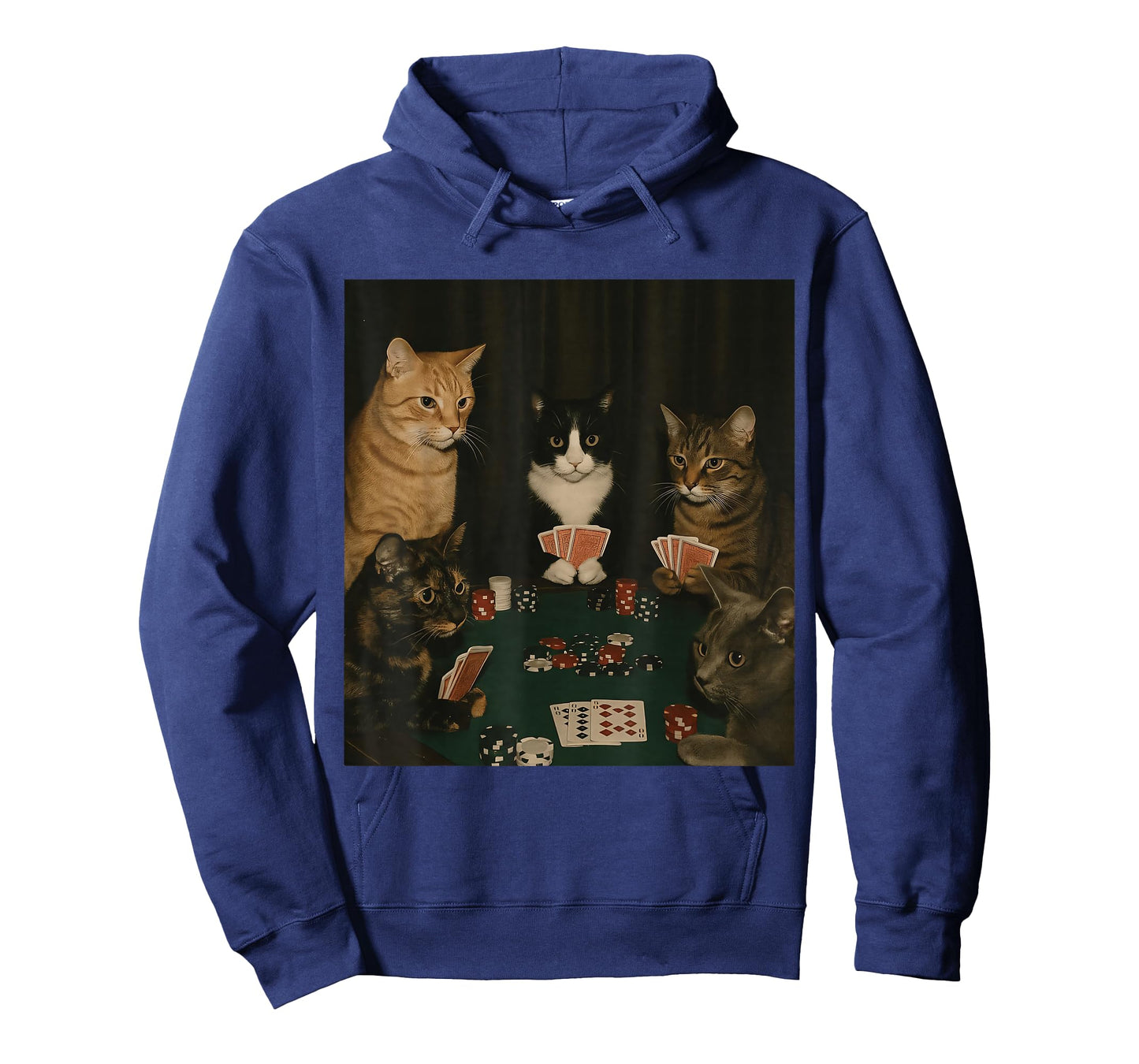 Vintage Cats Playing Poker Kitty Meme Cute Cat Lover Graphic T-Shirt