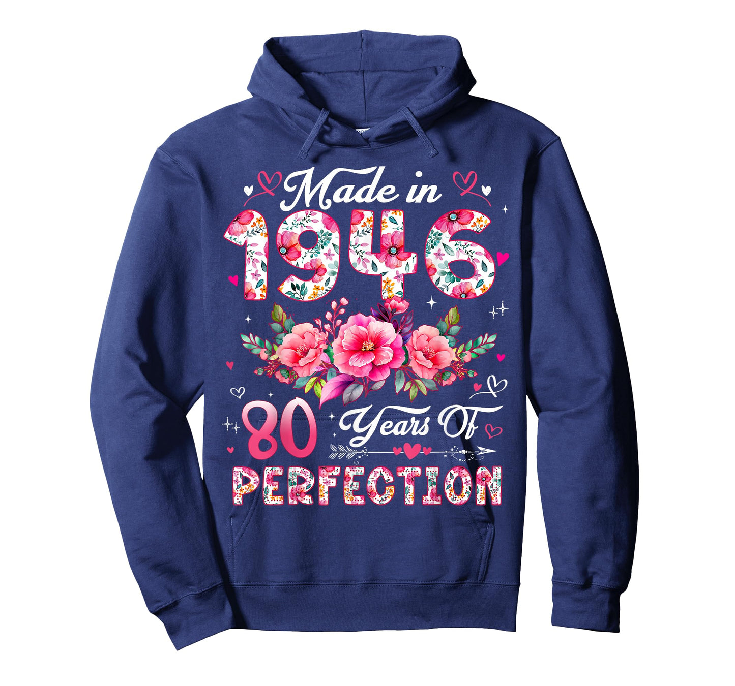 80 Year Old Made in 1946 Floral 80th Birthday Women T-Shirt
