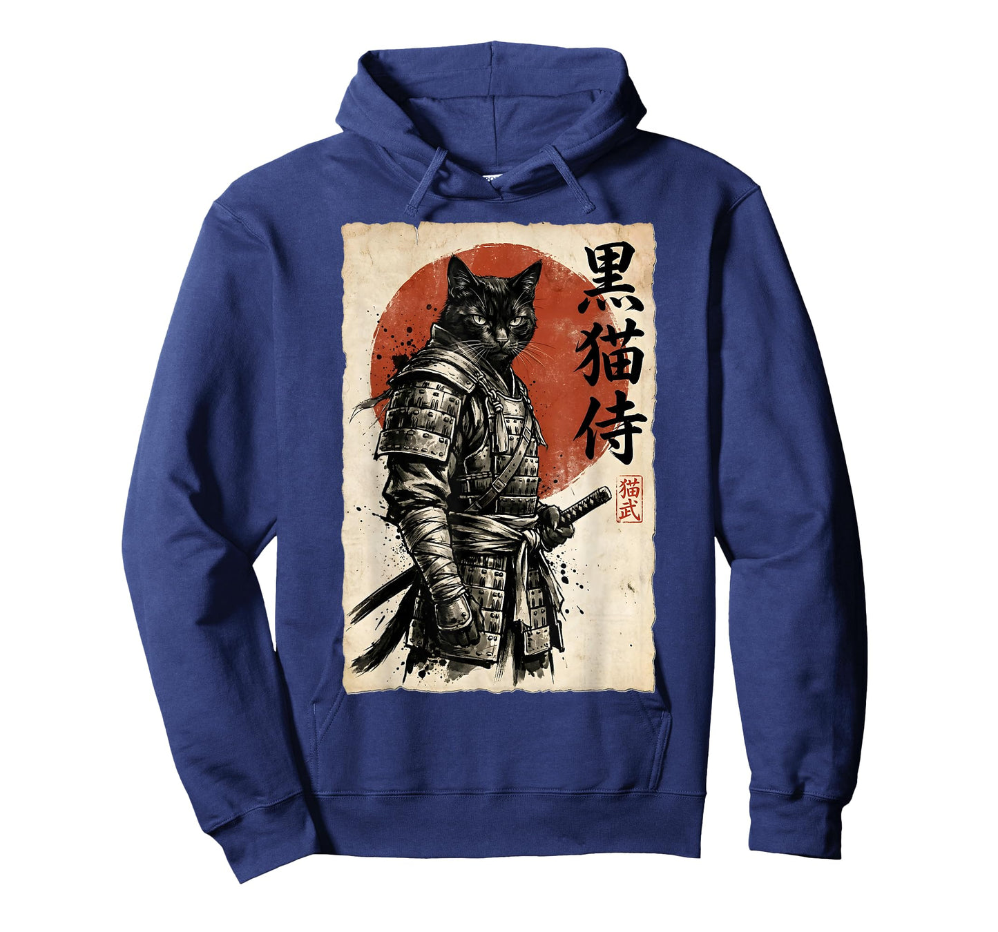 Samurai Cat Warrior Japanese Art Kawaii Anime Cat Samurai T-Shirt