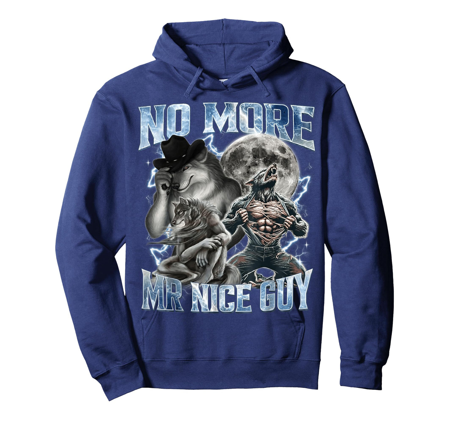 No More Mr Nice Guy Funny Alpha Wolf Meme Dad Papa Men Gifts T-Shirt