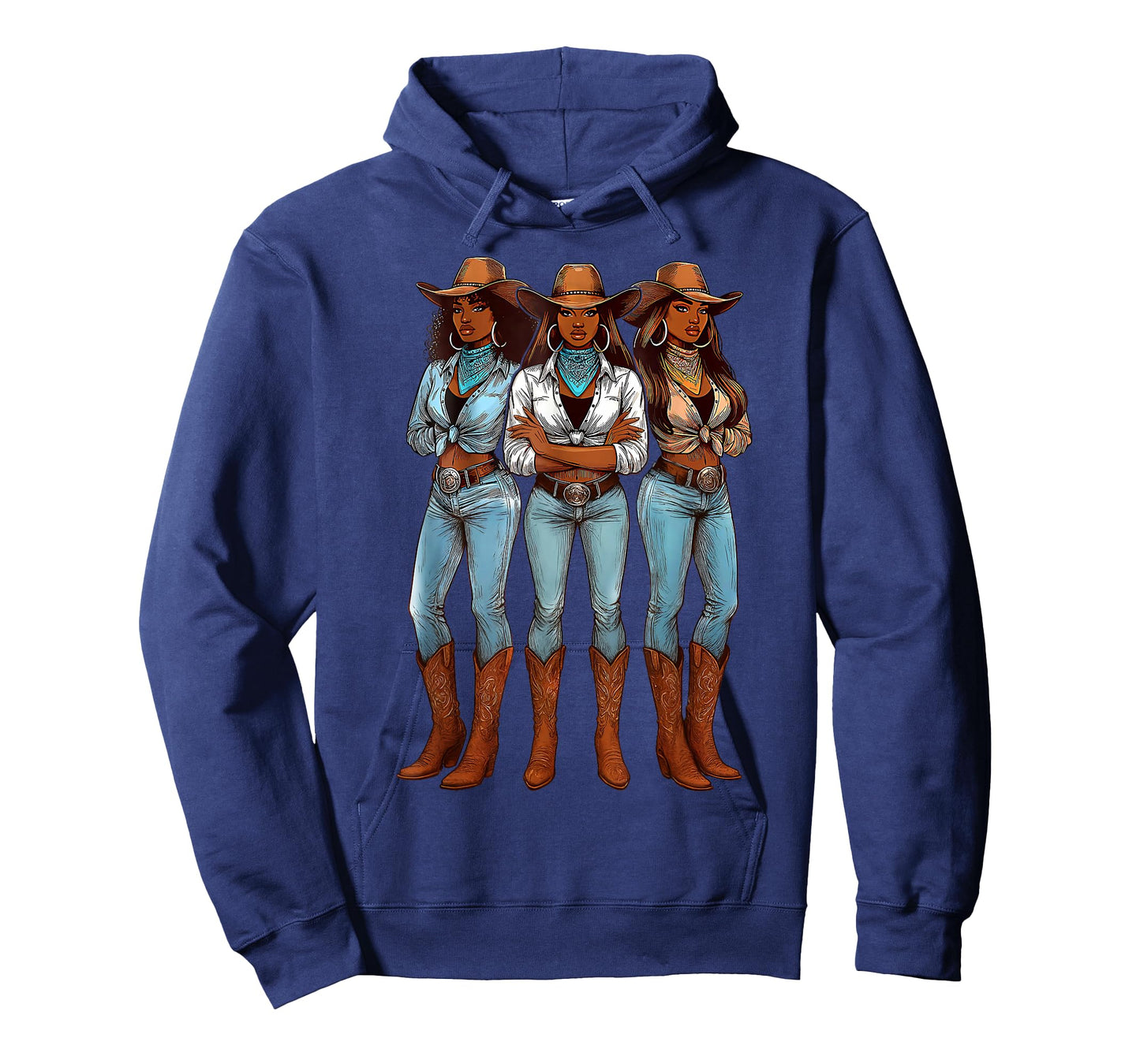 Cowgirl Western Afro Black Women African Black History Month T-Shirt