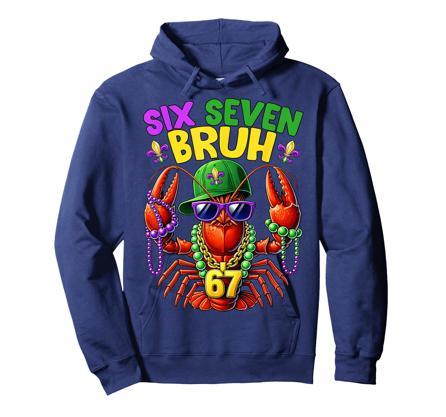 67 Mardi Gras Crawfish Costume Beads Six Seven Carnival Kids T-Shirt