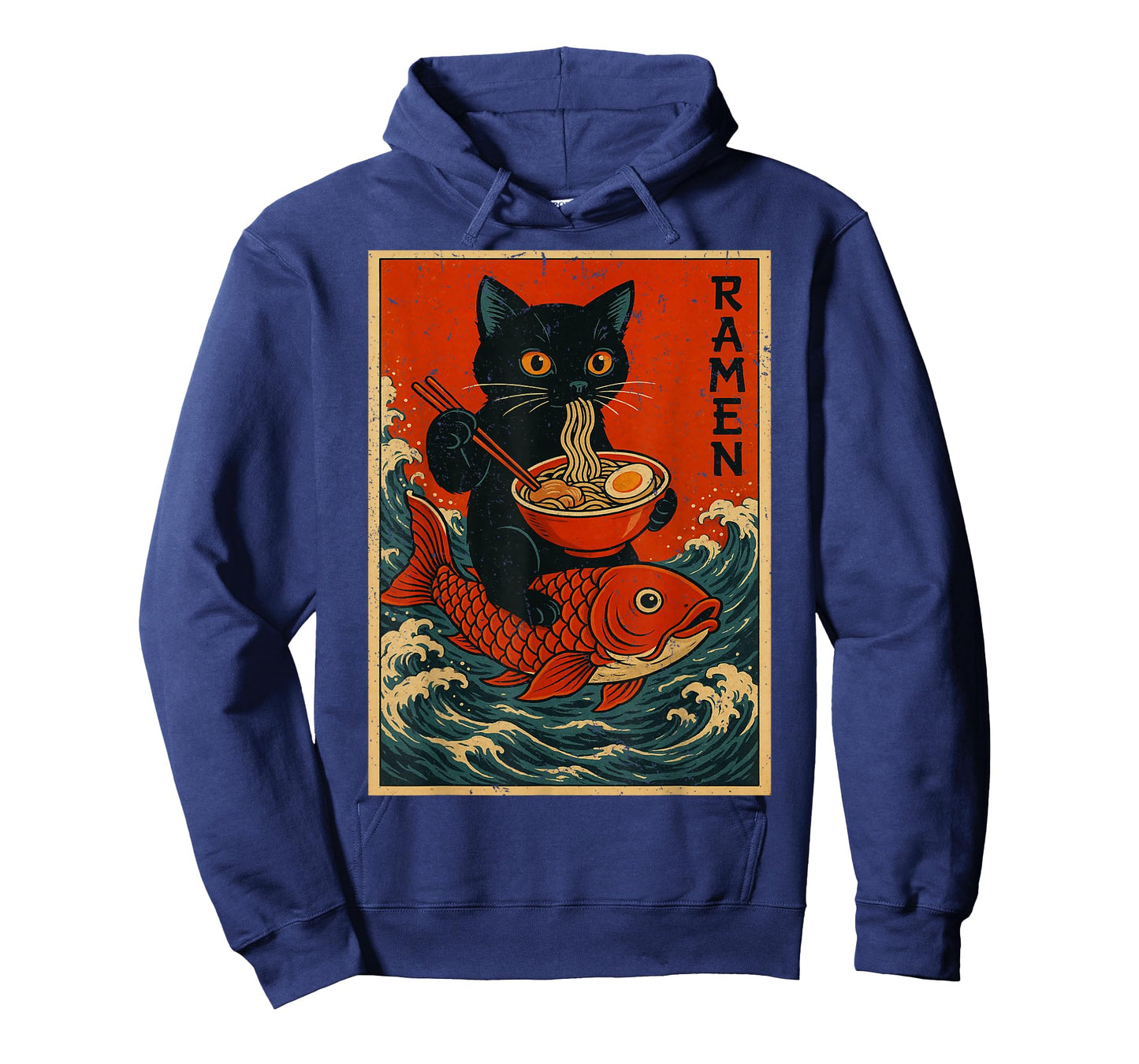 Black Cat Ramen Japanese Graphic Tees for Men Women Teens T-Shirt