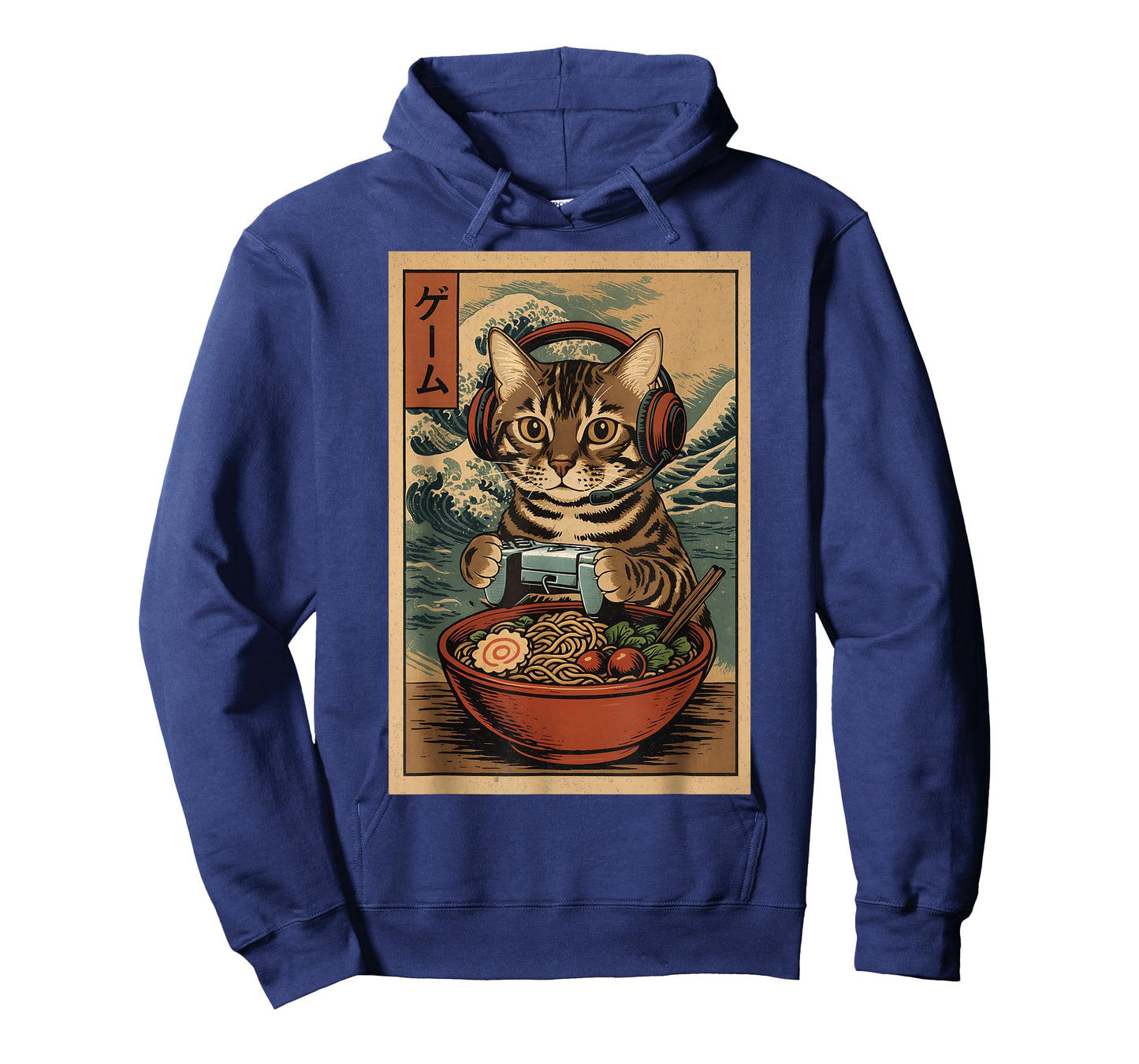 Cute Kawaii Gamer Cat Funny Ramen Retro Japanese Cat Gaming T-Shirt