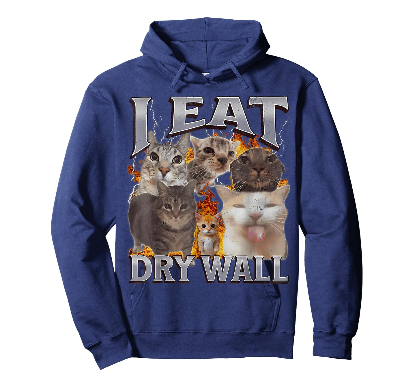 I Eat Drywall Funny Cat Meme Bootleg Graphic Men Women T-Shirt