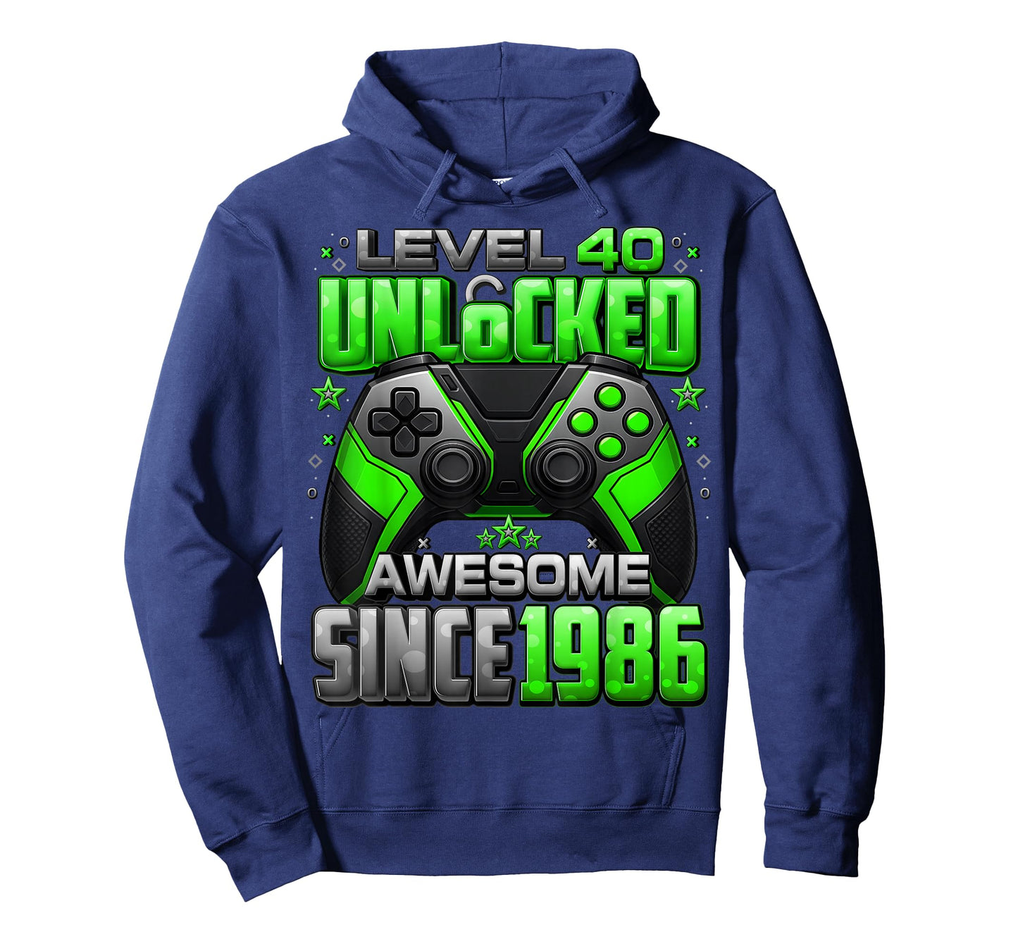 Level 40 Unlocked Awesome Since 1986 40th Birthday Gaming T-Shirt