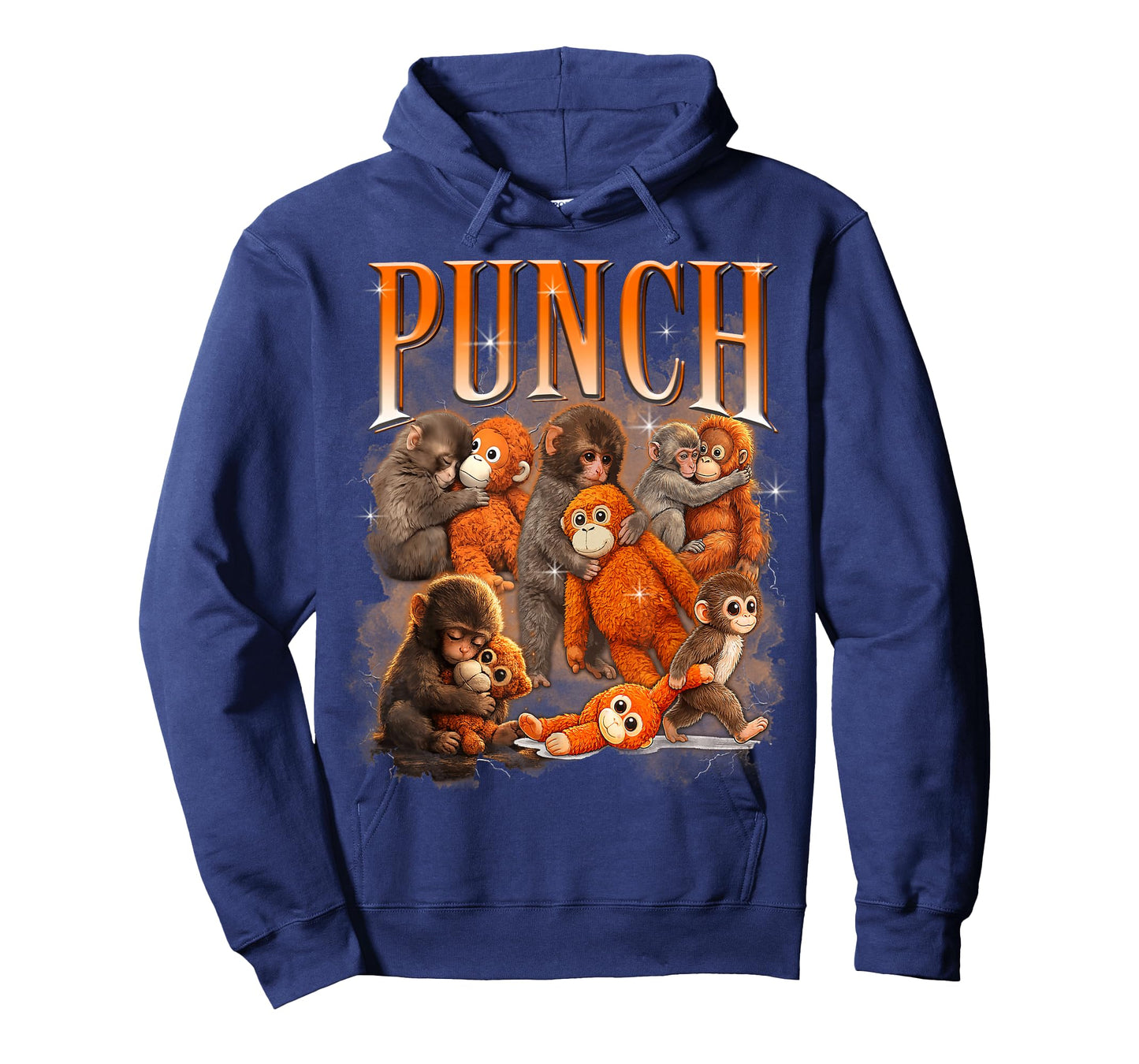 Cute Baby Monkey Named Punch Plush Hugging Bootleg T-Shirt