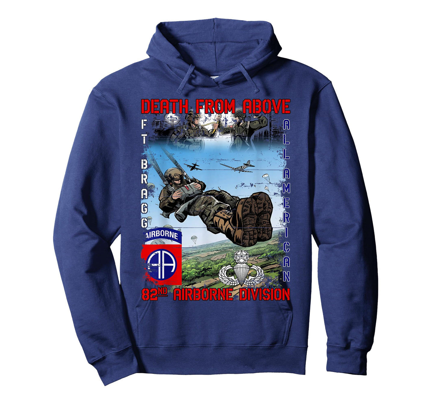 82nd Airborne Division Paratrooper Fort Bragg Jump Wings T-Shirt