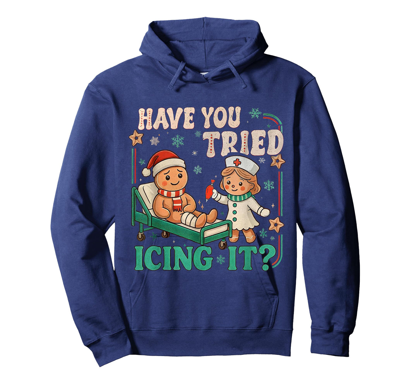 Funny Pain Scale Have You Tried Icing It Gingerbread Nurse T-Shirt