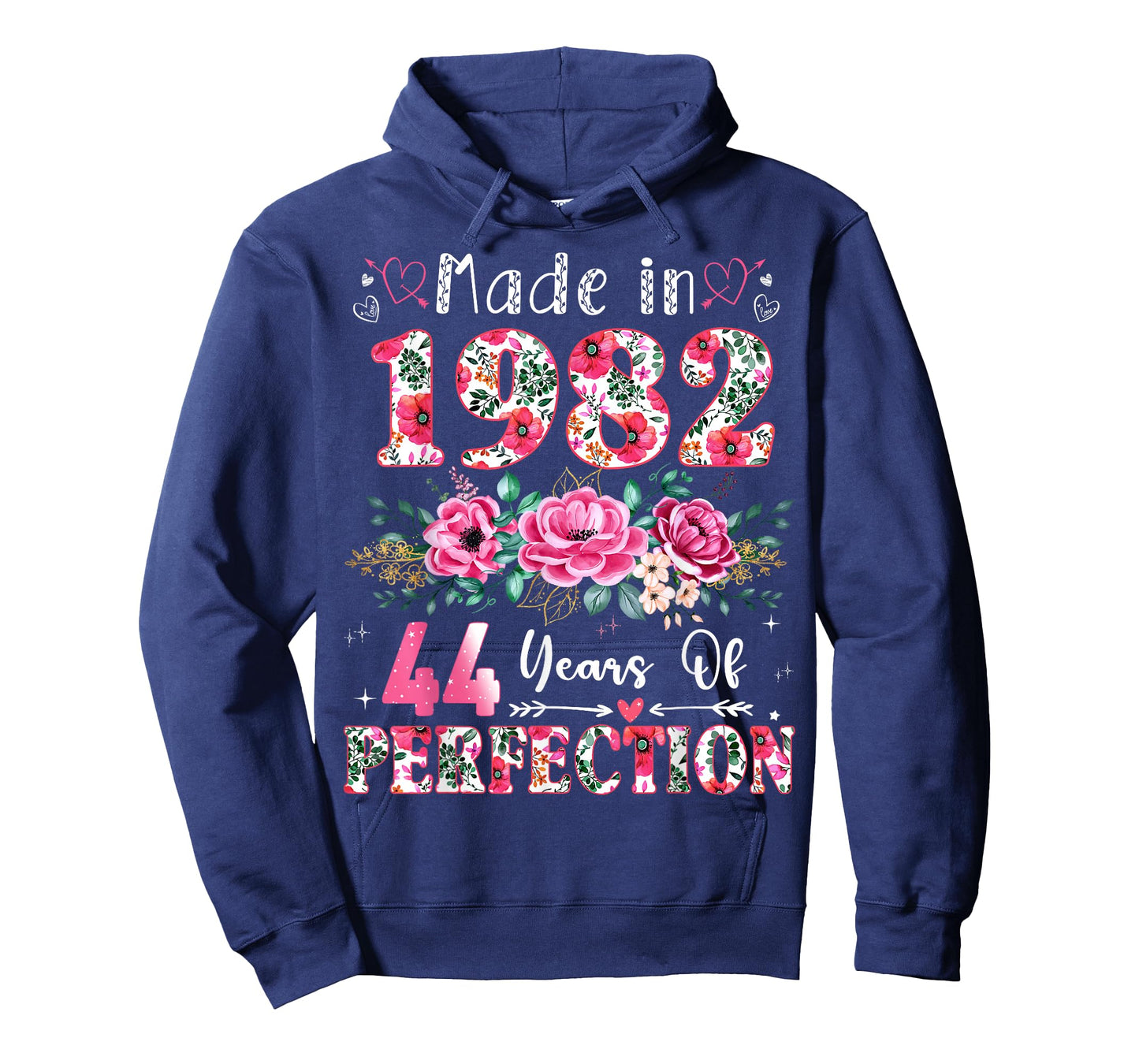 44 Year Old Made in 1982 Floral 44th Birthday Women T-Shirt