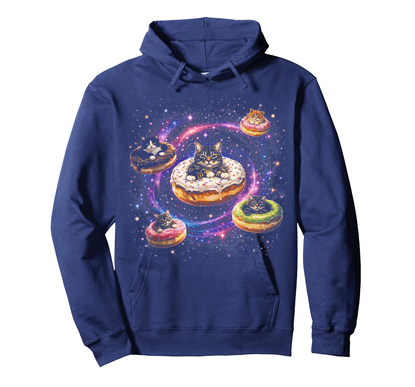 Cat Donut 90s Vintage Graphic Retro Cats in Space Tee T-Shirt