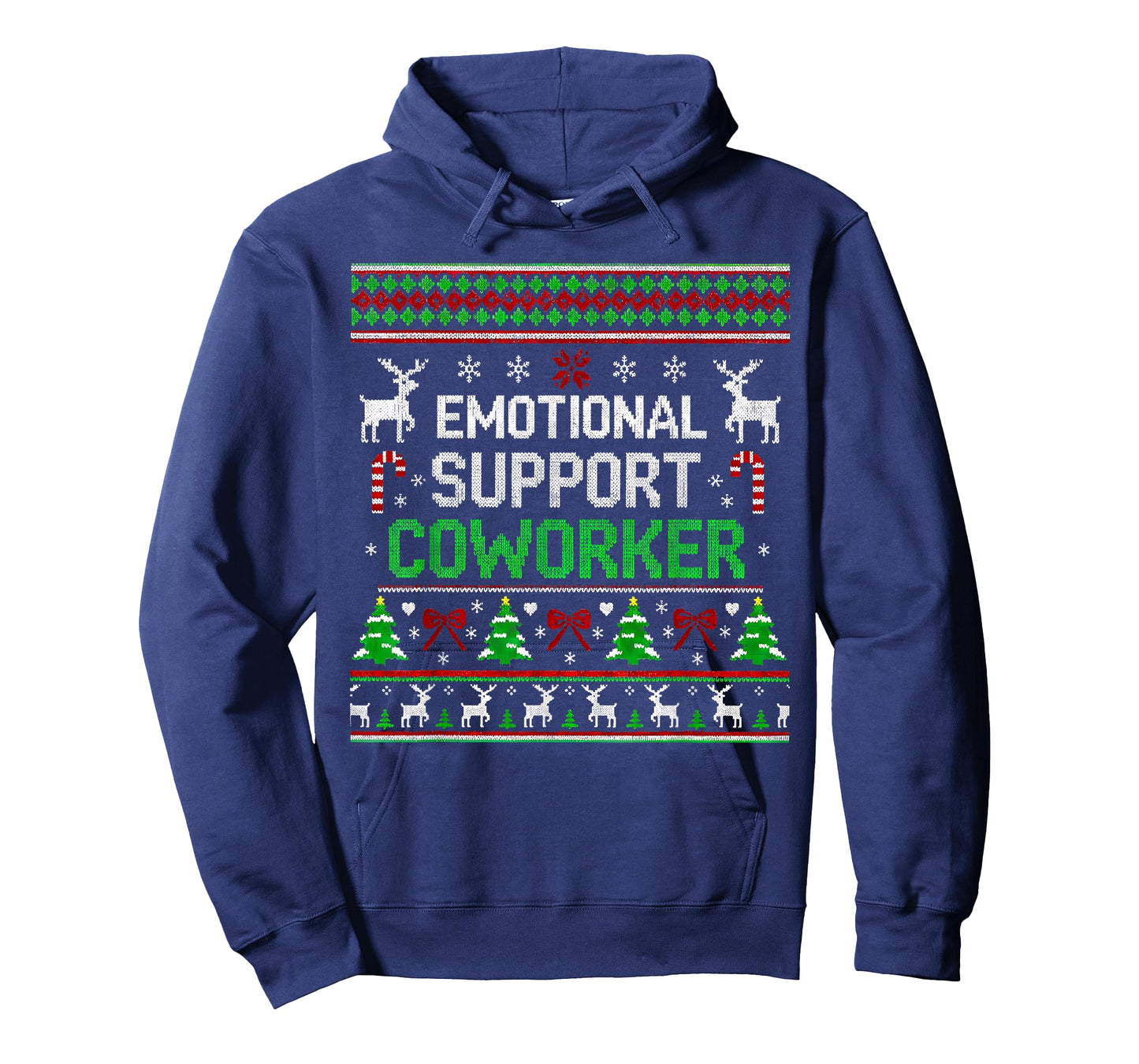 Retro Support Coworker Ugly Christmas Saying Quote T-Shirt