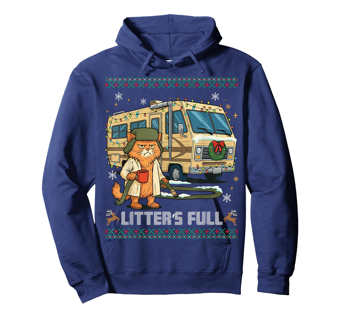 Litter's Full Funny Silly Cat Holding Coffee Meme T-Shirt