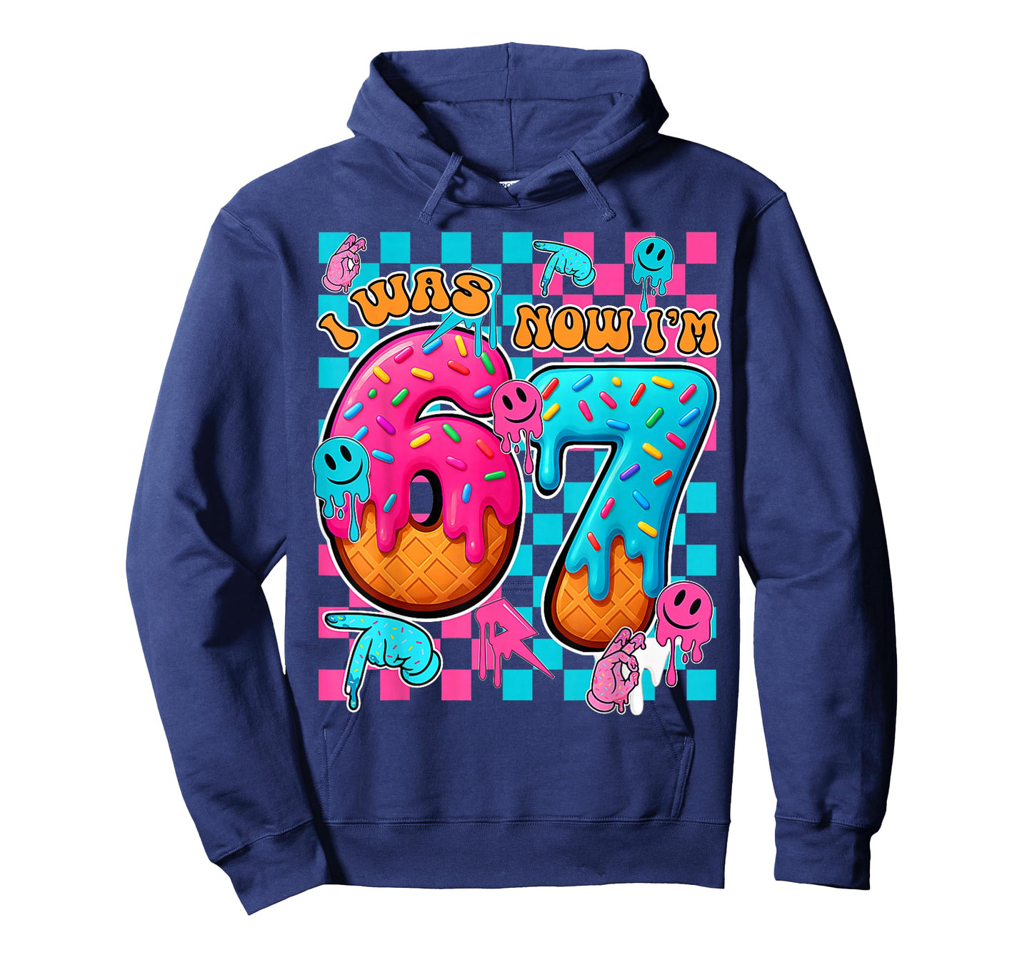 7 Year Old Birthday I was 6 Now I'm 7 67 Funny for Kids T-Shirt