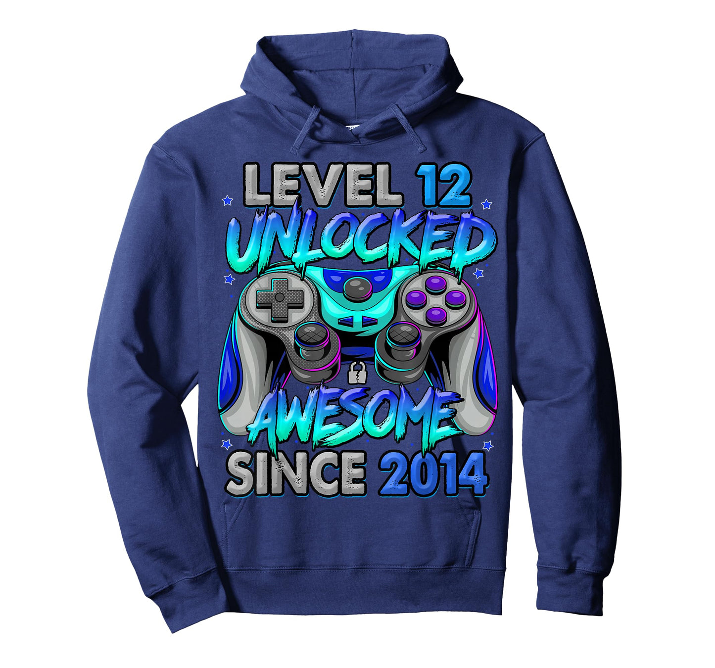 Level 12 Unlocked Awesome Since 2014 12th Birthday Gaming T-Shirt