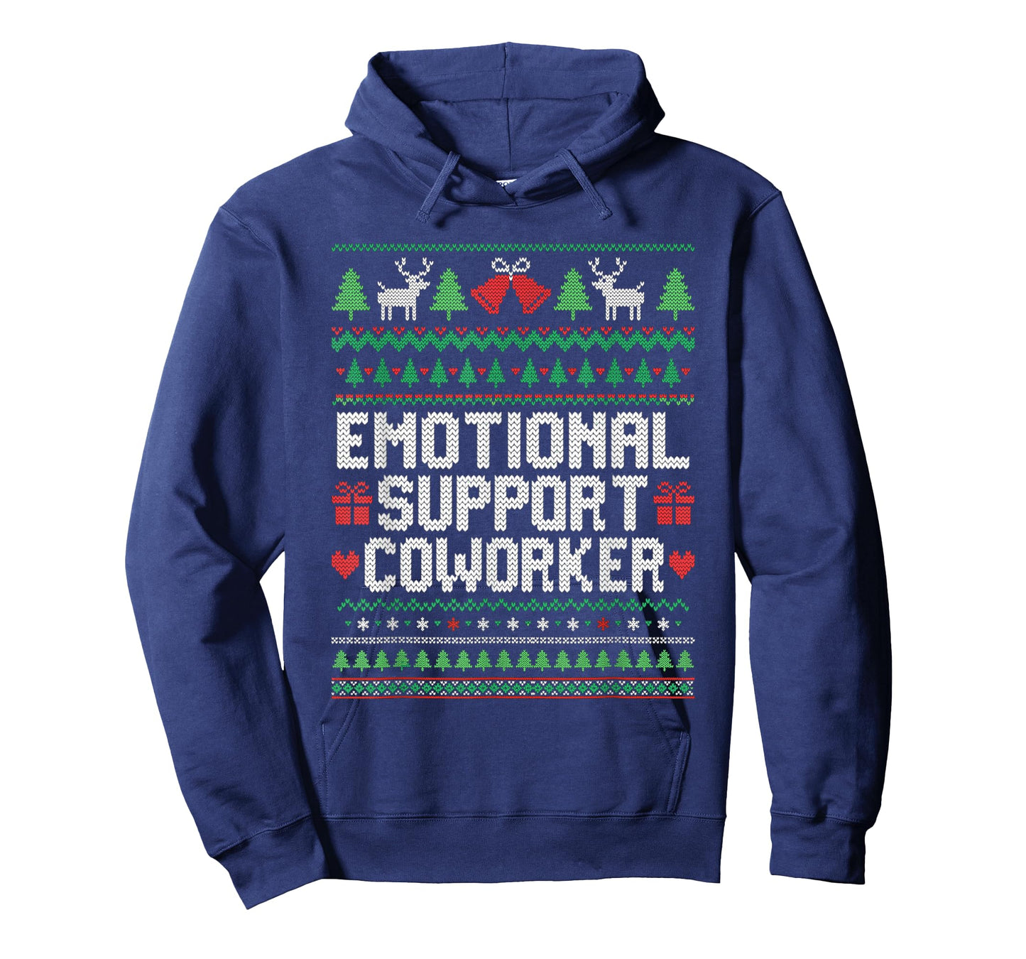 Emotional Support Coworker Funny Ugly Christmas Sweater T-Shirt