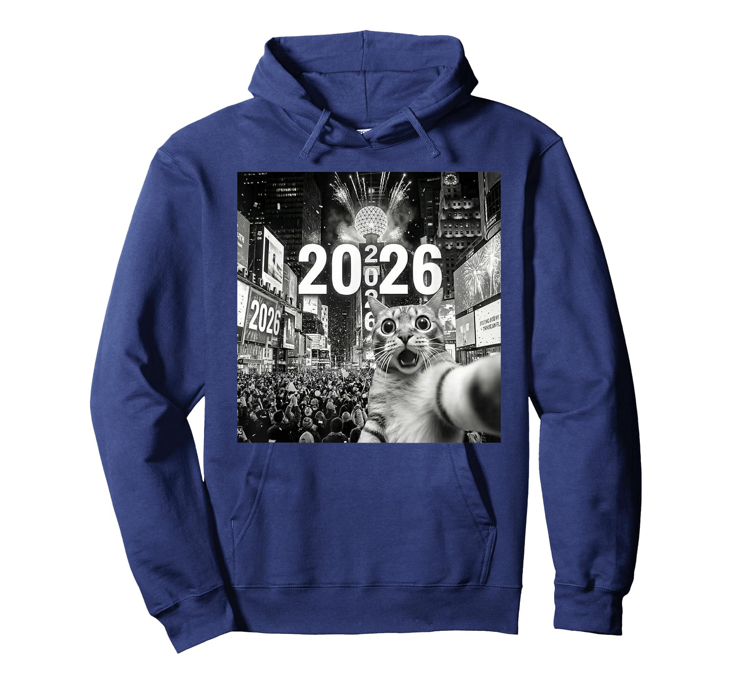 Cat Selfie at New York Happy New Years Eve 2026 Ball Drop T-Shirt