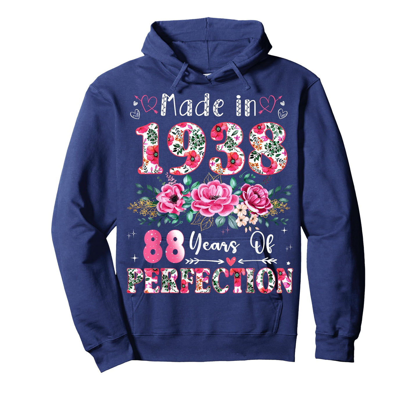 88 Year Old Made in 1938 Floral 88th Birthday Women T-Shirt