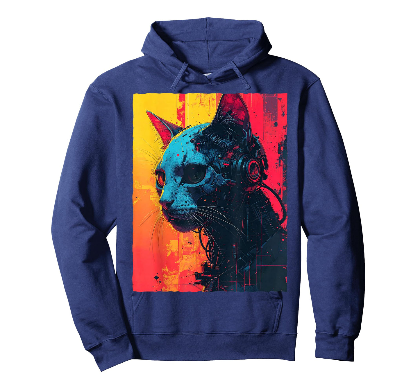Sci-Fi Robot Cat Mecha Kitten Gamer Headset Bionic T-Shirt