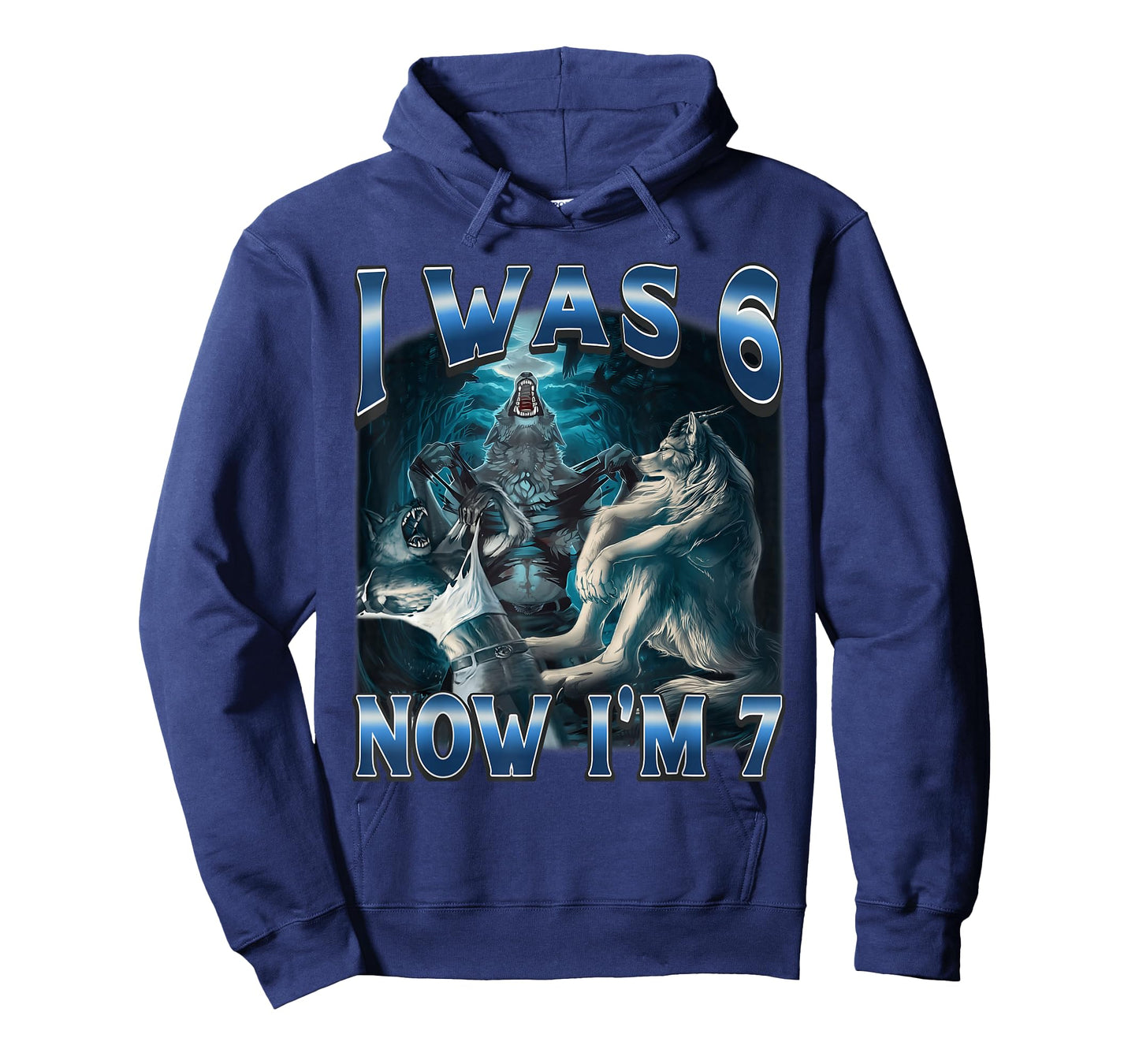 I was 6 Now I'm 7 Alpha Werewolf 67 Meme Birthday T-Shirt