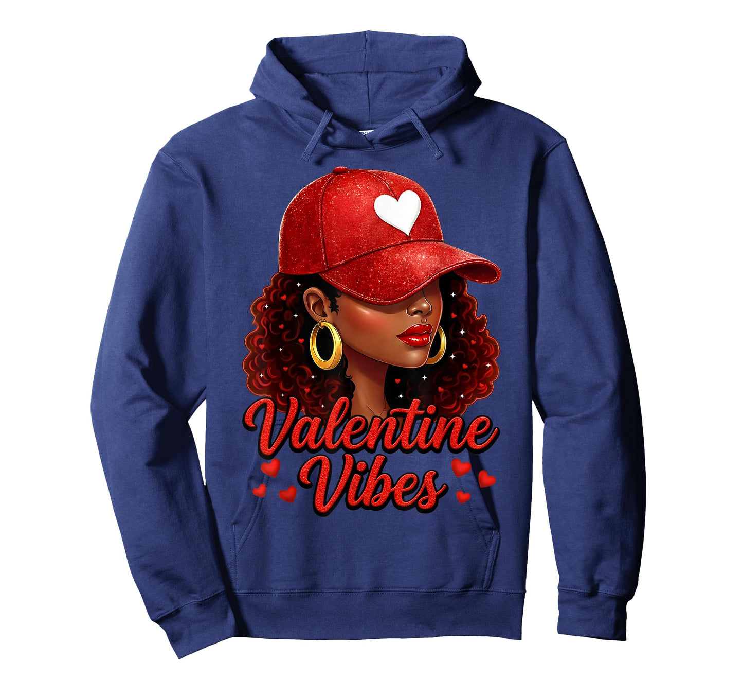 Valentine Vibes Black Women Valentines Day for Girl Womens T-Shirt