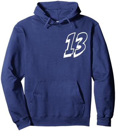 Number Thirteen #13 Sports Team Uniform 13 Birthday Hoodie - Hoodie | Navy