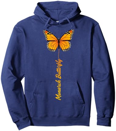 Entomology Milkweed Monarch Butterfly Hoodie - Hoodie | Navy
