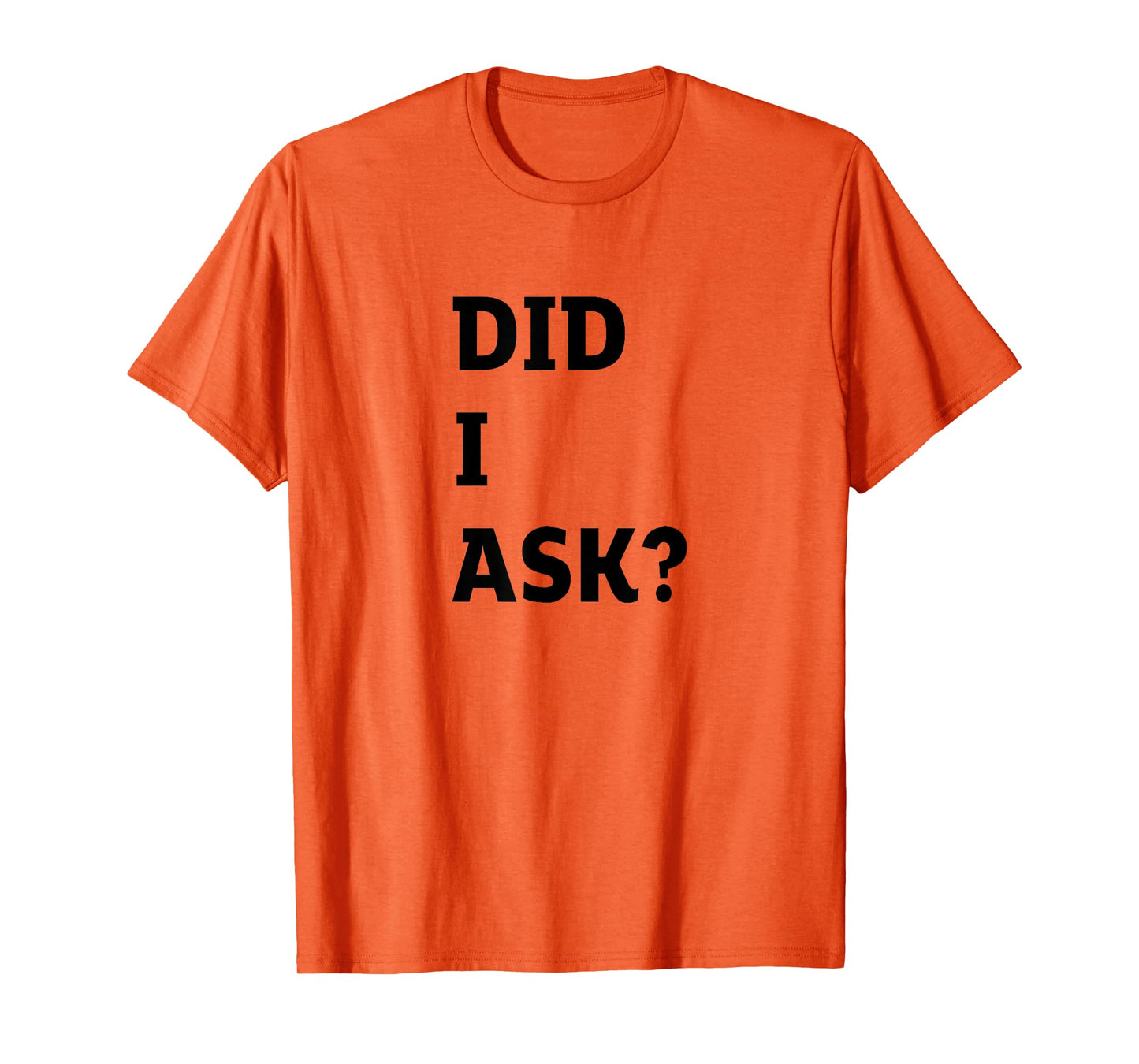 Did I Ask Graphic Letter Funny Joke Teen Humor Sarcastic T-Shirt