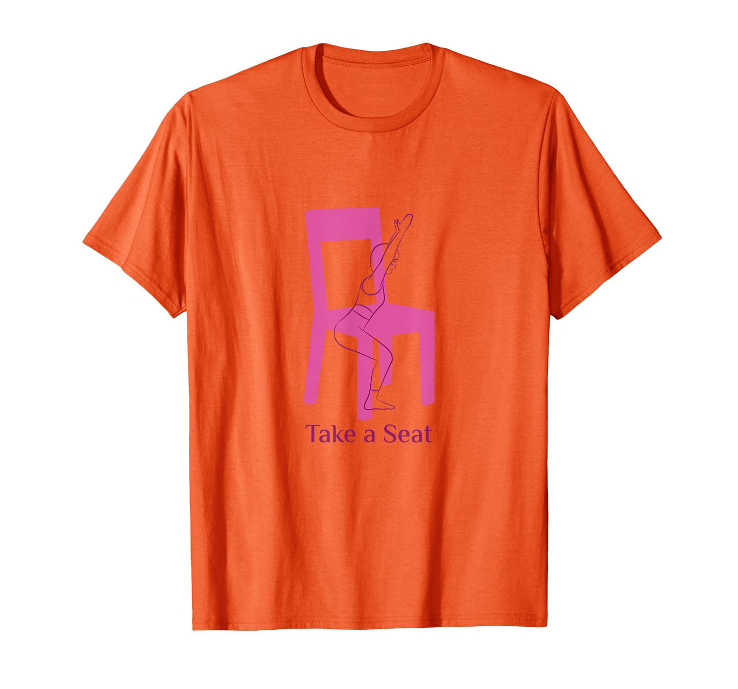 Asana Yoga Poses Chair Pose Utkatasana Funny Women Yogini T-Shirt
