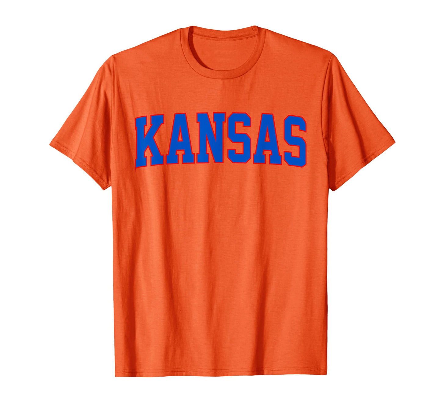 Vintage Kansas Men Retro Blue Kansas Throwback Blue Crimson T-Shirt
