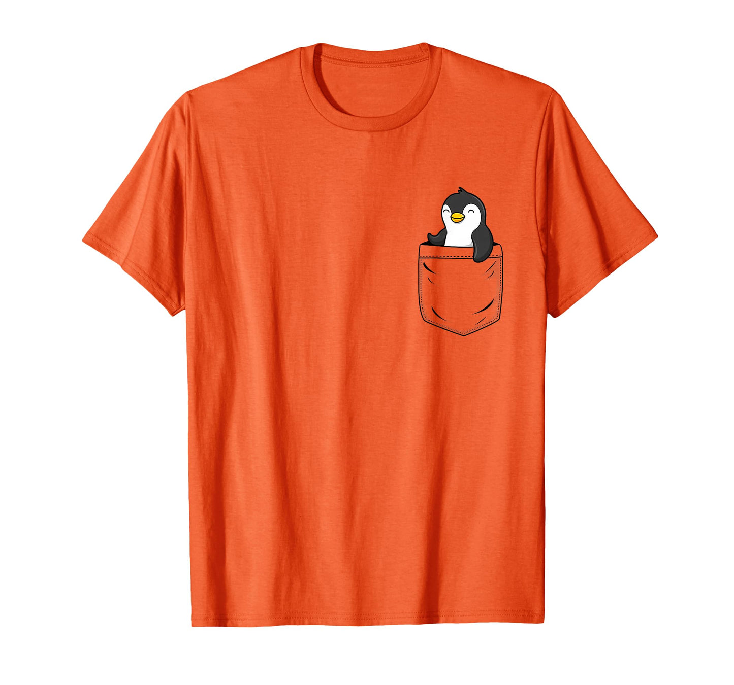 Penguin Lovers Cute Funny Penguin In Pocket T-Shirt, Small, Grey
