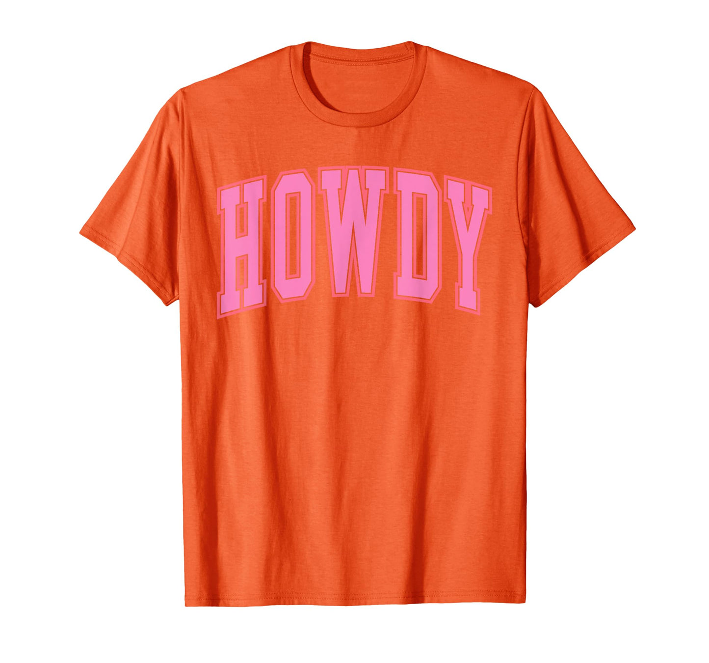 Preppy Cowgirl Varsity Pink Howdy Western Girl Women T-Shirt
