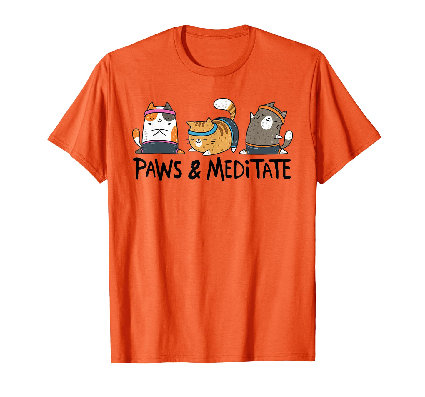 Yoga Cat Paws And Meditate Yoga Position Workout Gift T-Shirt