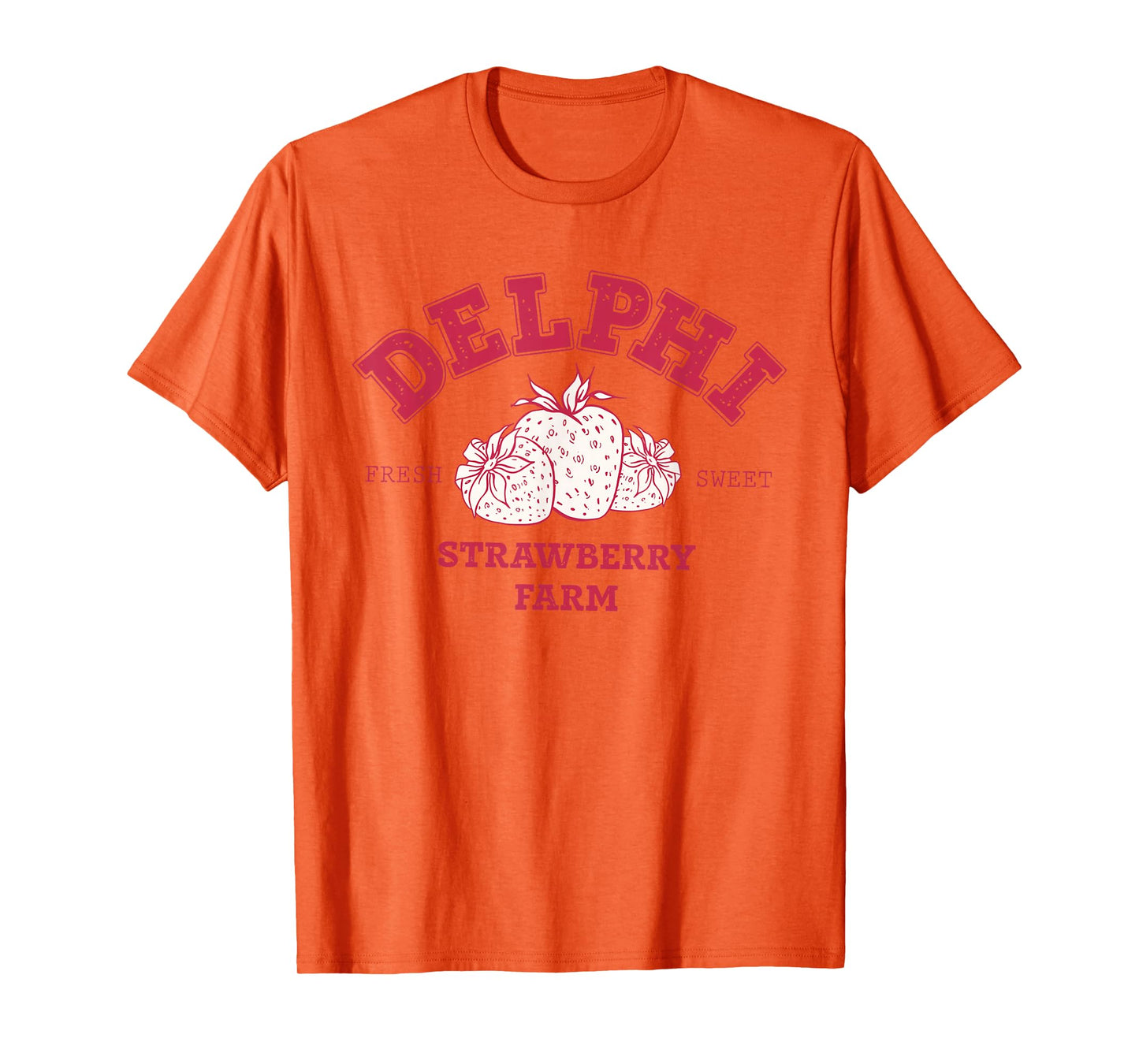 Delphi Strawberry Farm Service Fresh Sweet Womens T-Shirt