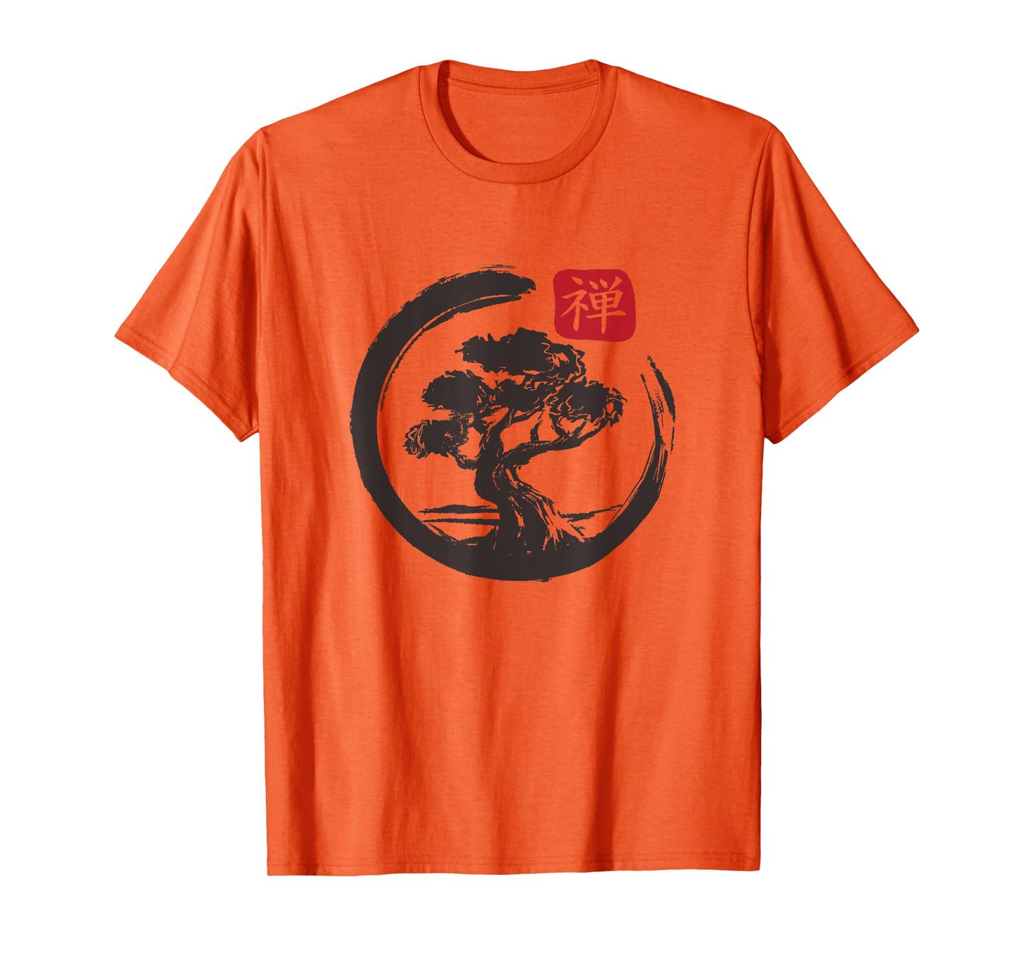 Bonsai Tree In Japanese Zen Buddhist Spiritual nature T-Shirt