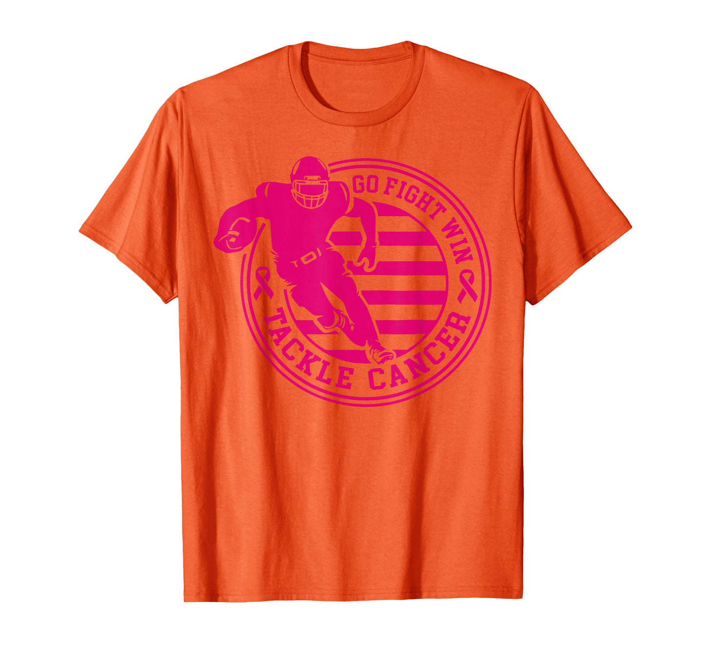 Tackle Breast Cancer Awareness Football Pink Ribbon Boys Kid T-Shirt