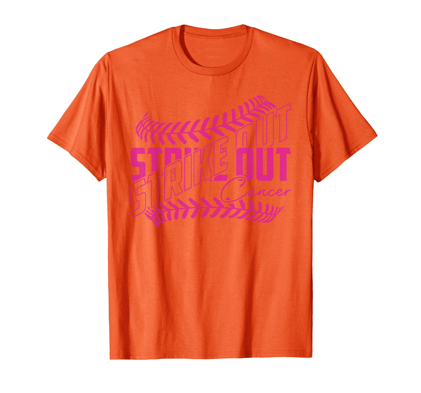 Strike Out Cancer Baseball Softball Breast Cancer Awareness T-Shirt