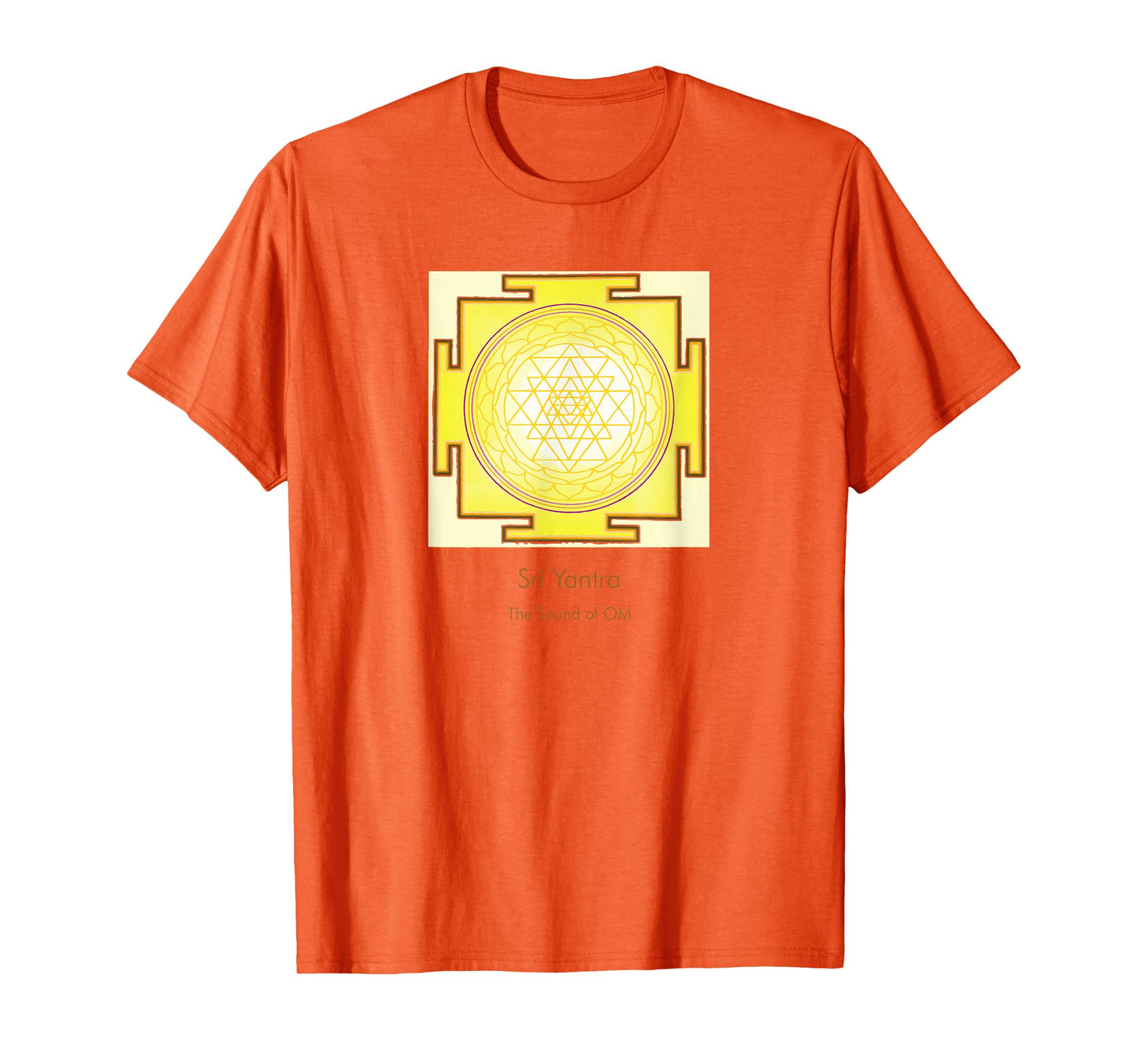 Sacred Geometry Golden Sri Yantra Sound of OM T-Shirt
