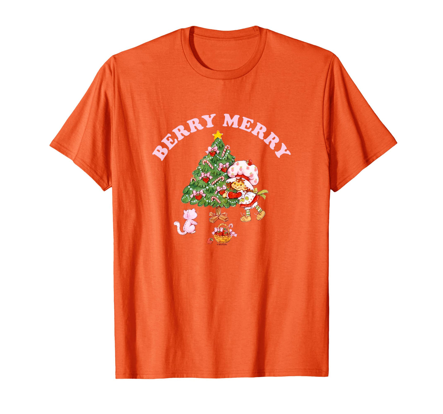Strawberry Shortcake Christmas Berry Merry Decorating Tree T-Shirt