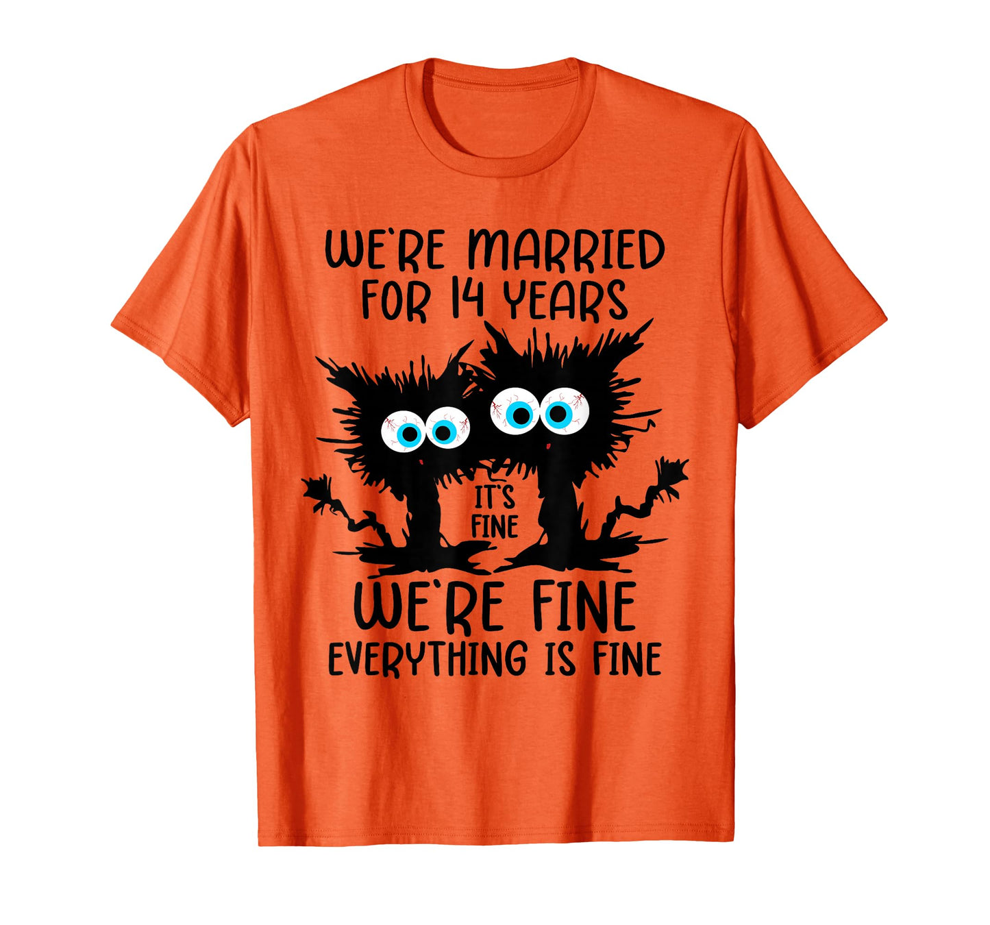 Ivory Wedding We're Married For 14 Years T-Shirt