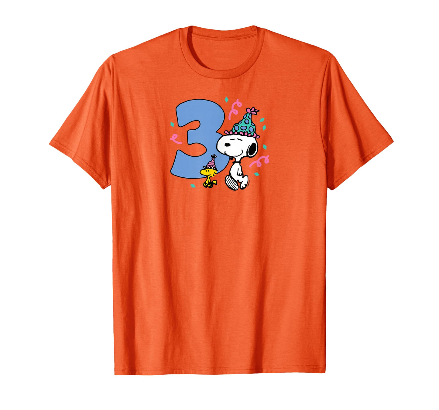 Peanuts - Snoopy and Woodstock 3rd Birthday Party T-Shirt
