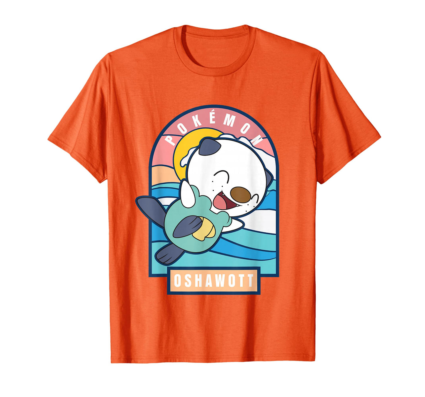 Pokémon Cute Happy Playful Oshawott Colorful Chest Poster T-Shirt