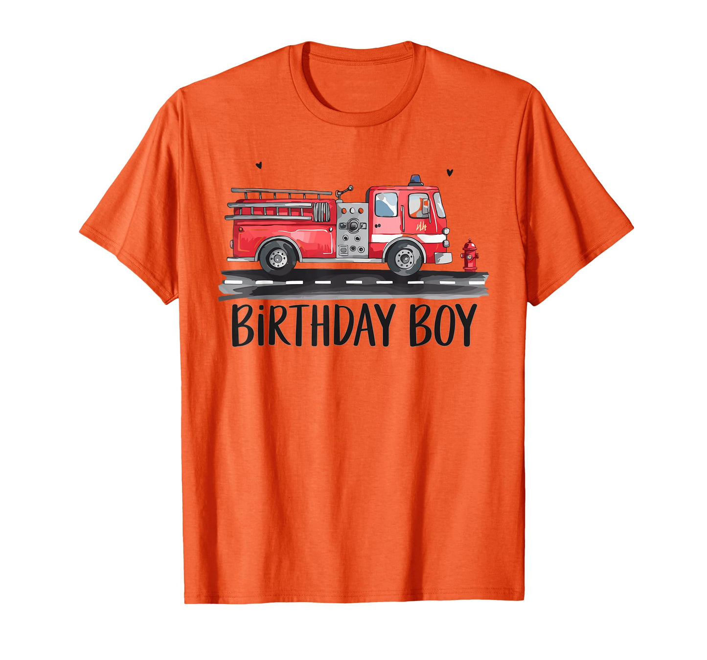 Fire Truck Firefighter The Birthday of Boy Family Bday Party T-Shirt