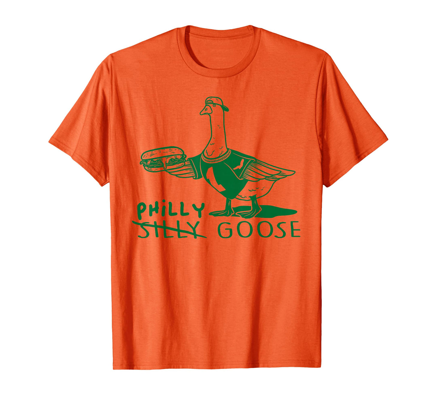 Philly Goose Funny Cheesesteak Silly Animal Pun T-Shirt