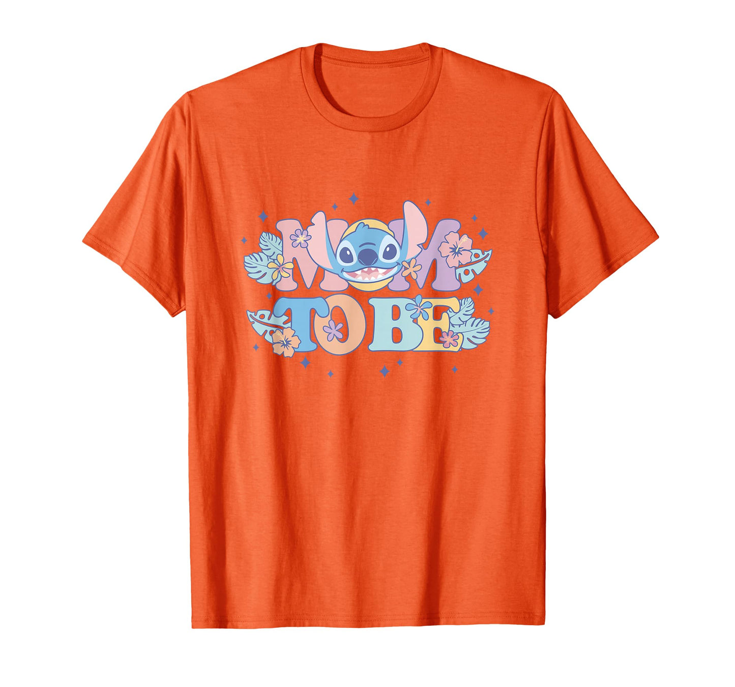 Disney Lilo & Stitch Mom To Be Cute Stitch Colorful Floral T-Shirt