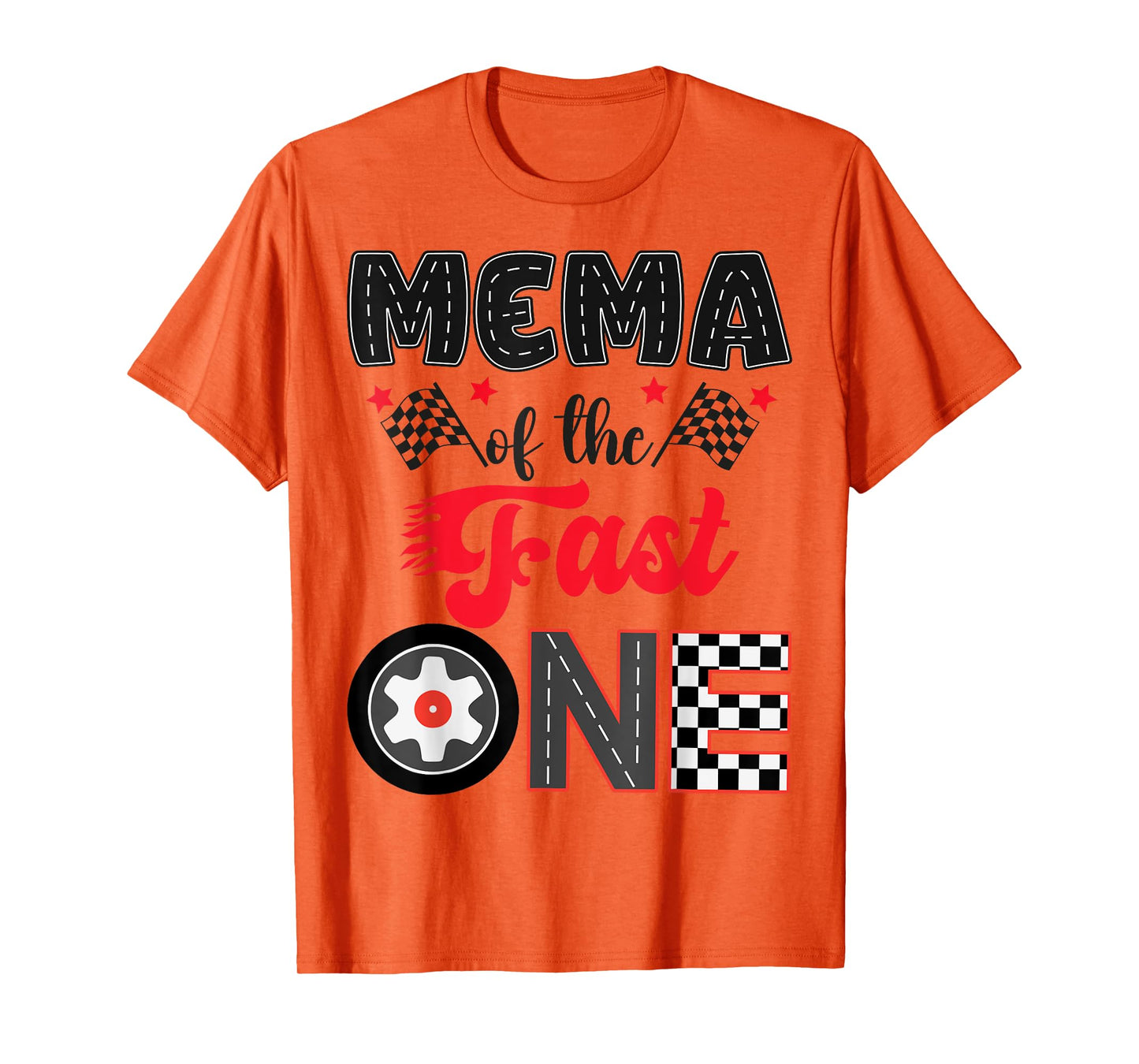 Mema Of The Fast One Car Racing Dad 1St Birthday Boy T-Shirt